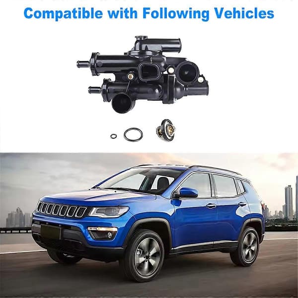 [LLC]Termostathus monteringssæt til Chrysler 200 Sebring Dodge Avenger Journey Caliber Jeep Patr Black