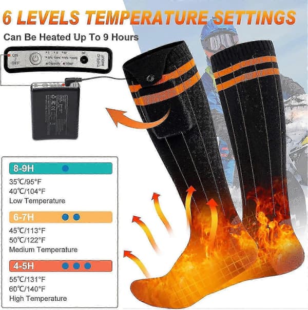 [LLC] App-Controlled Heated Socks - 5000mah Battery Powered Foot Warmers For Outdoor Use