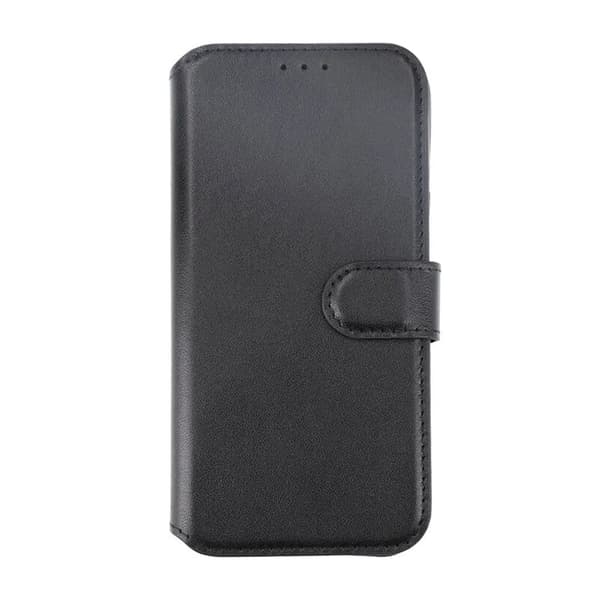 [LLC]iPhone 15 Lompakkokotelo Nahka Rvelon - Musta Svart black
