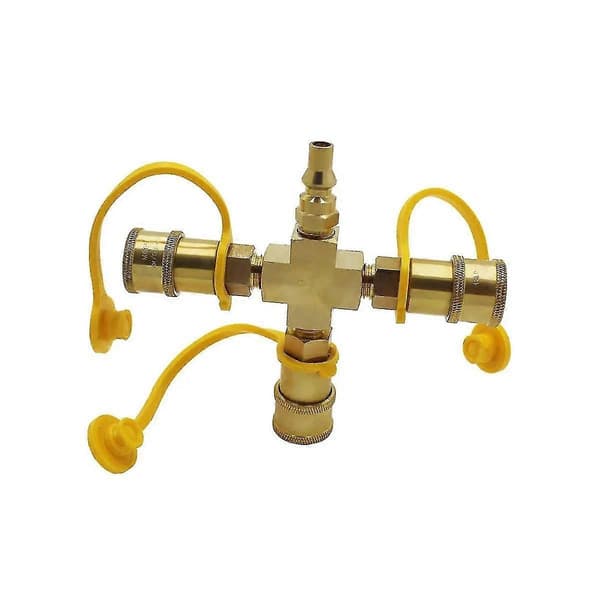 [LLC]250 Typ 3-vägs Splitter 1/4 tums Kontakt Propan Snabbadapter För Husbilar Grill
