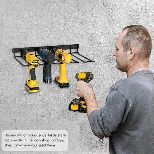 [LLC] Power Tool Shelf Power Tool Holder Wall Mounted Power Tool Organizer Workshop Wrench Tool Screwdriver Storage Rack Home black