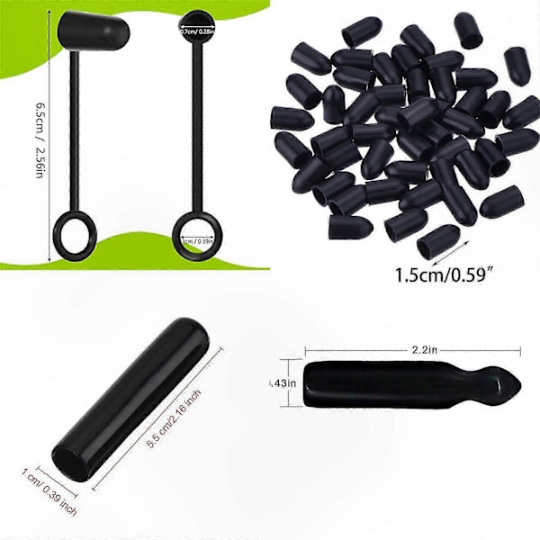 [LLC]Thack PVC Dammskydd för Spritpipar - 50-pack Flasktillbehörsset 4