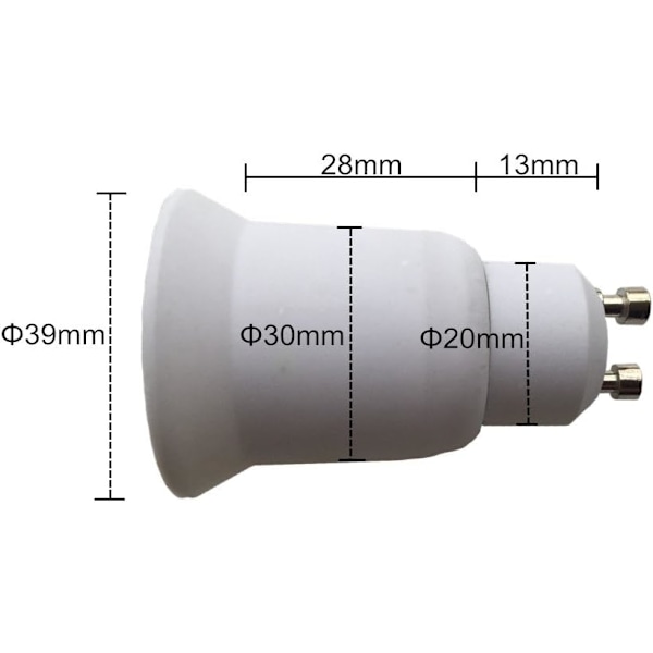[LLC]PCS GU10 til E27 Sokkeladapter, LED Pærebase GU10 til E26 Lampeholderkonverter