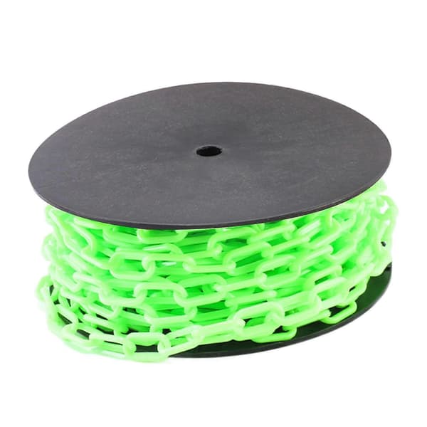 [LLC]Thgh Visibility Safety Barrier Chain PP Plastic Easy Cut Caution Security for Parking Driveway Events Bright