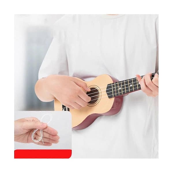 [LLC]Gitarrleksak Barns simuleringsmusikgitarrinstrument Mini fyrsträngad kan spelas för tidig Wood