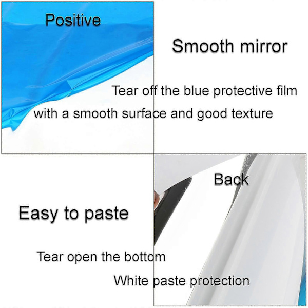 [LLC] Frameless Full-Length Mirror for Wall, Self-Adhesive 50cm*150cm*0.1mm