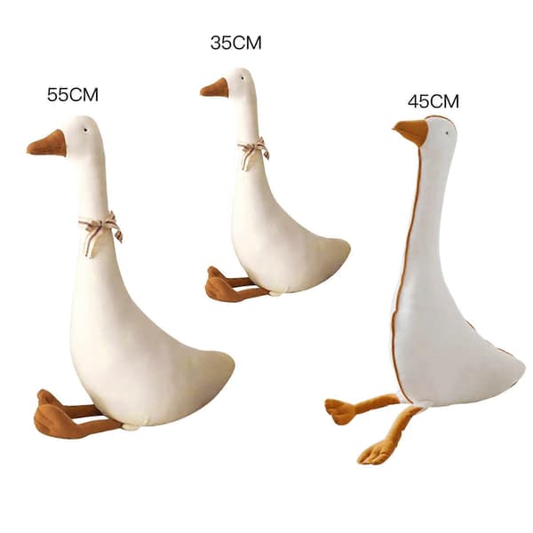 [LLC]Thcm utstoppet gås for barnerom og dekor White 55CM