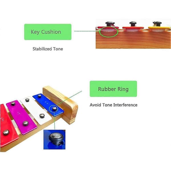 [LLC] Trexylofon for barn, 8 toner/taster metallstang, gave til barn