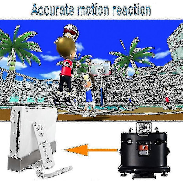 [LLC]ThMotion Plus Adapter Sensor för Wii Remote Controller, Motion Plus Adapter Accelerator Ersättning för Wii Motion Plus Adapter-Bra Black