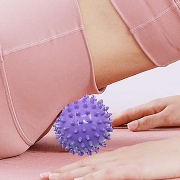 [LLC]Spike Peanut Roller+igelkott Fotmassageboll Set-muskel Djupvävnad Purple