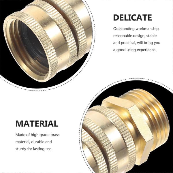 [LLC]2 Pairs Garden Hose Adapter 3/4 Inch Hose Connector Quick Connect Hose Fitting