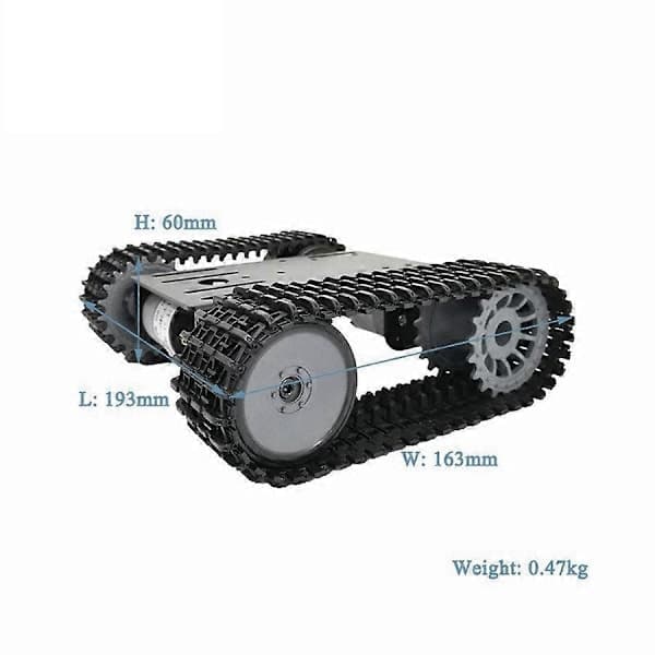 [LLC]Smart Tank Bilchassi Crawler Robotplatform med Dobbelte DC 12V-motorer til DIY til T101-P/TP101
