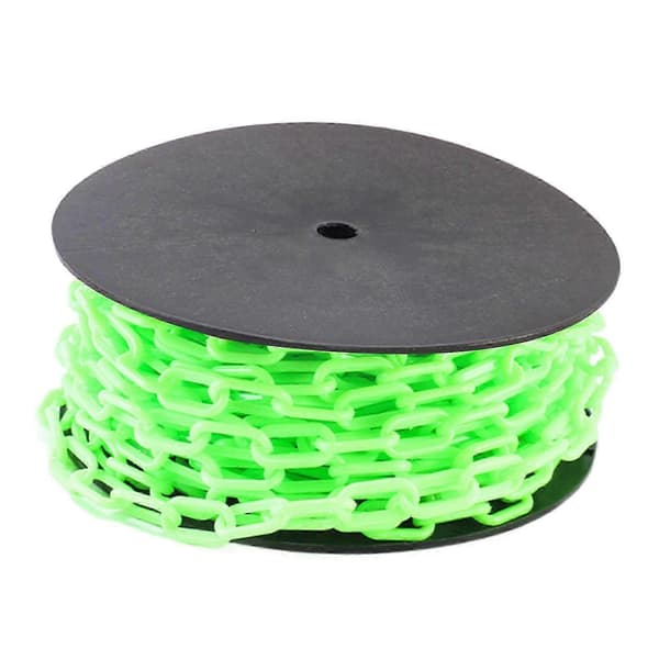 [LLC]Thgh Visibility Safety Barrier Chain PP Plastic Easy Cut Caution Security for Parking Driveway Events Bright