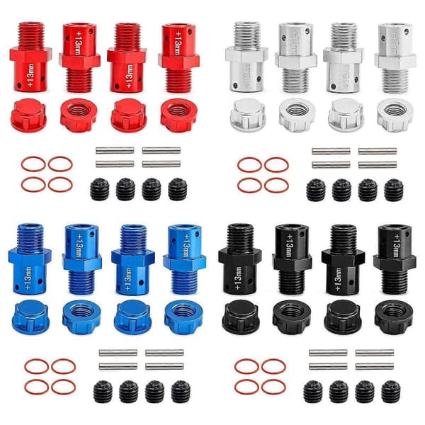 [LLC]4 stk 1/8 1/7 RC bilkobling oppgraderingsdel solid profesjonell enkel å installere black