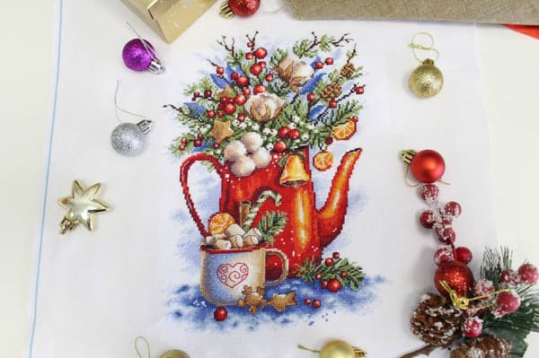 [LLC] Broderisæt MP Studia \"Festlig teselskab\" 20x28 cm