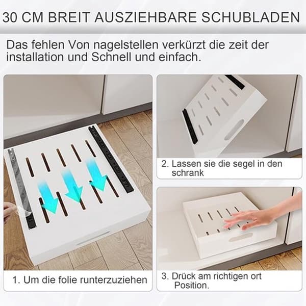 [LLC] Telescopic Drawer Organizer - 30 cm Wide - Extendable - Black
