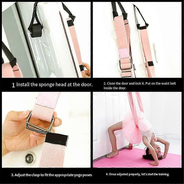 [LLC] Yogabælter Dans Nedre Taljetræning, Rygbøjningshjælp Pink