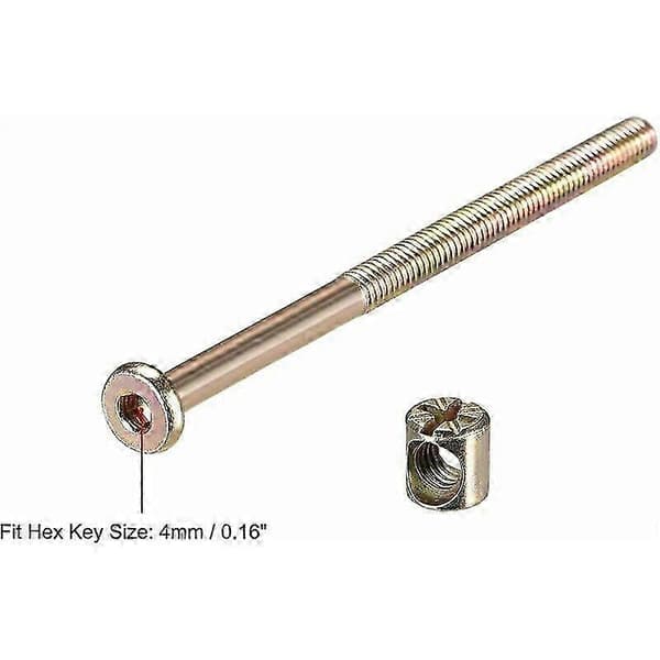 [LLC]Th x 110mm Møbelbolt for Skapmontering og Trearbeidsprosjekter
