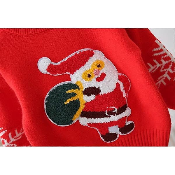 Ugly Christmas-striktrøje til børn med julemand STYLE C 90CM