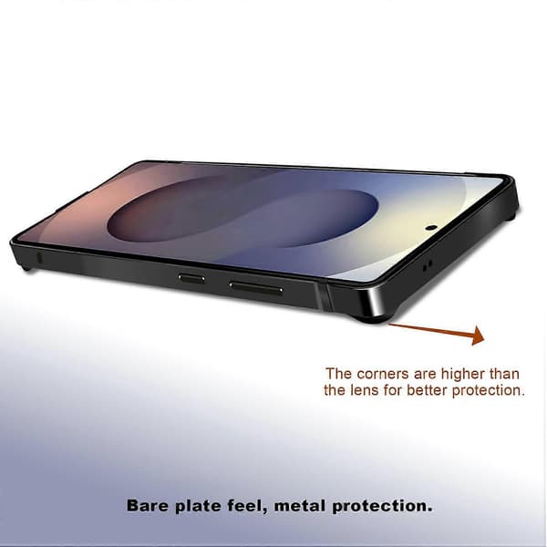 [LLC] Samsung Galaxy S25 Ultra Bumper-deksel TPU + Metallramme Varmeavledningsdeksel - Grå Multicolor Silver