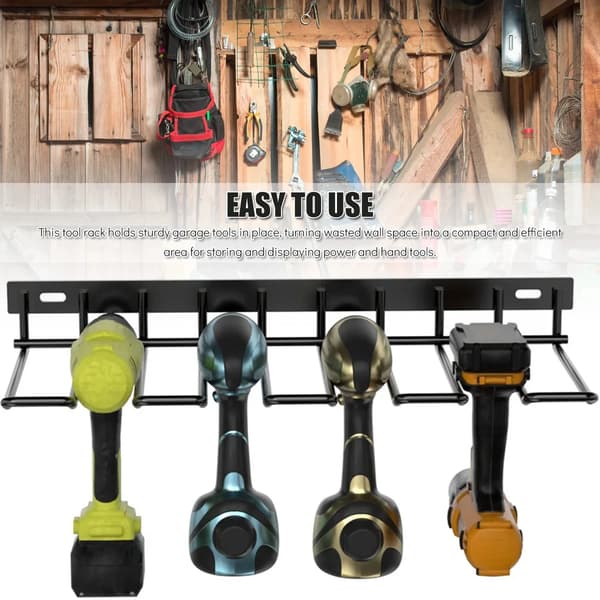 [LLC] Power Tool Shelf Power Tool Holder Wall Mounted Power Tool Organizer Workshop Wrench Tool Screwdriver Storage Rack Home 10 hooks