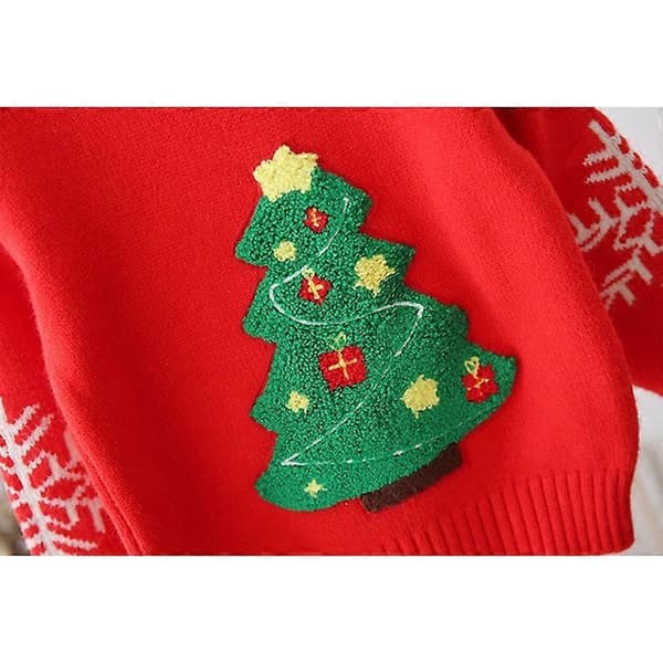Ugly Christmas-striktrøje til børn med julemand STYLE B 110CM