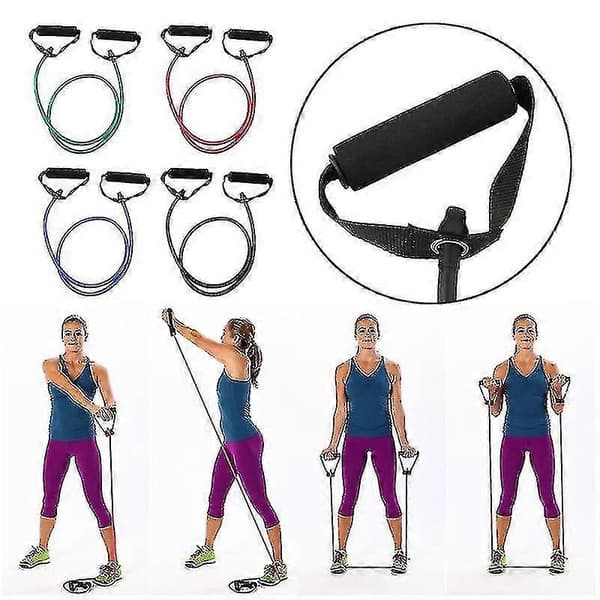 [LLC]Blå elastiska motståndsband för fitness och yogaträning