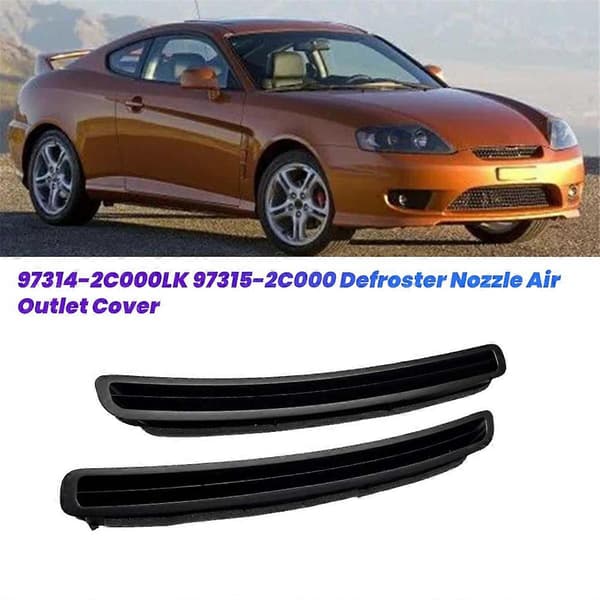 [LLC] Dashvarmer Defroster Dyse Deksel for Tiburon Coupe 2002-2008 Luftutløpsventil Grill Black Right