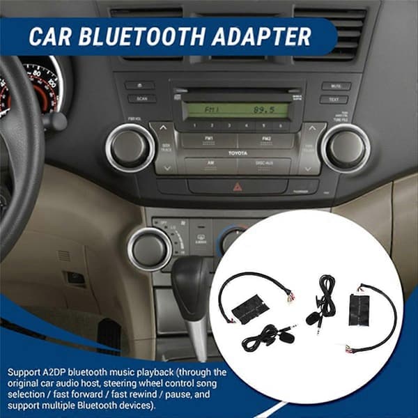 [LLC]2Sæt Radio Audio Adapter Bluetooth AUX Kabel til Mikrofon Håndfri Musik Interface Disc Box