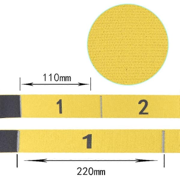 [LLC]8 öglor Bensträckningsband Stretching Yogarem Träningsfysioterapibälten Yellow