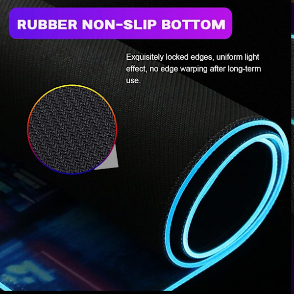 [LLC] Musematte - Med Rgb 14 Lysmoduser Sklisikker Base (Stil 11, 300*700*4Mm)