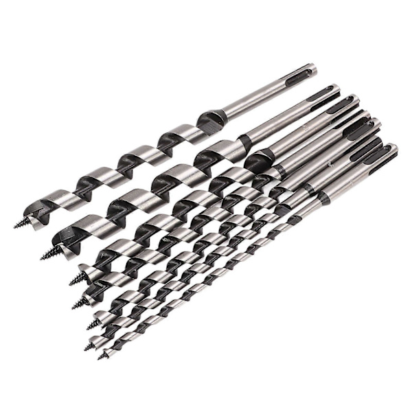 [LLC] 7-piece Drill Bit Set Carbon Steel Strong Extended Hex Shank Drill Set Silver