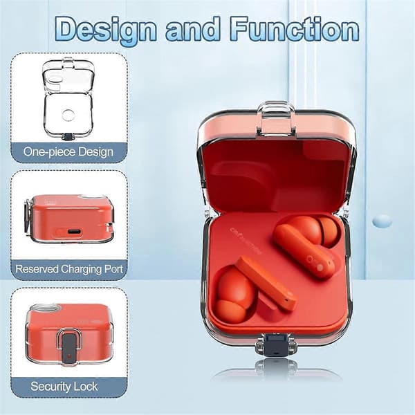 [LLC] Headphone Case for CMF Buds, Hard PC Shell Clear Protective Earbud Case for CMF Buds, Headphone
