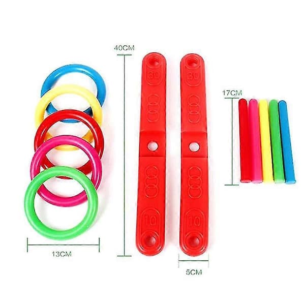 [LLC]Hoop Game Throw Ring Toss Set Present Bärbar Ferrule leksak kors 5 ringar kasta ferrule sportutrustning