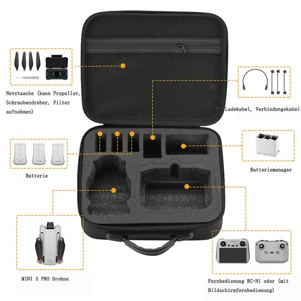 [LLC]Mini 3 Pro Case Dji Mini 3 Pro Accessories Waterproof Rigid Case-yux