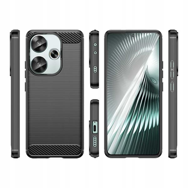 [LLC] Spacecase Cover til Poco F6 5G Sort Kulstofcover