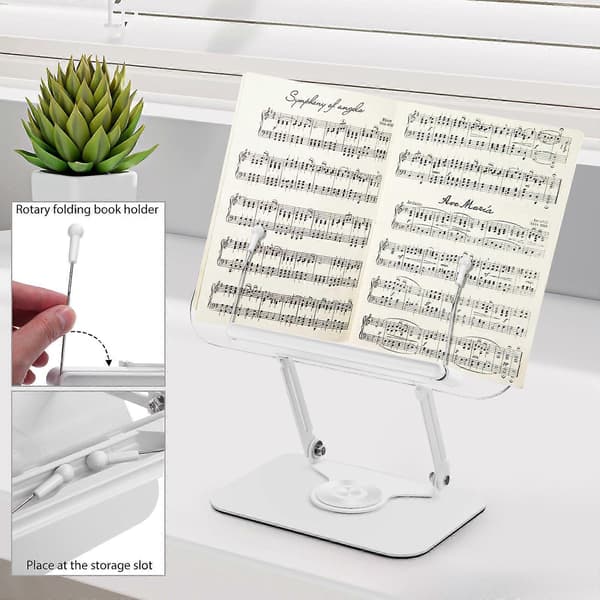 [LLC] Roterende lesestativ bokholder for lesing med klar akryl