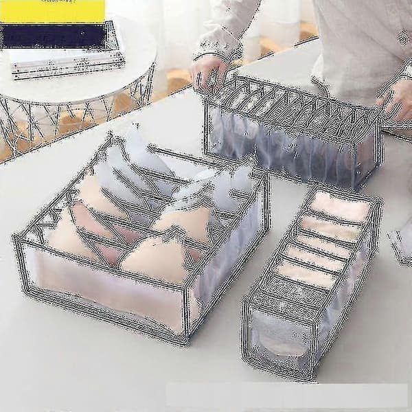 [LLC] Three-piece Bra Storage Box Drawer Separation And Sorting Grid Bra Sorting Box