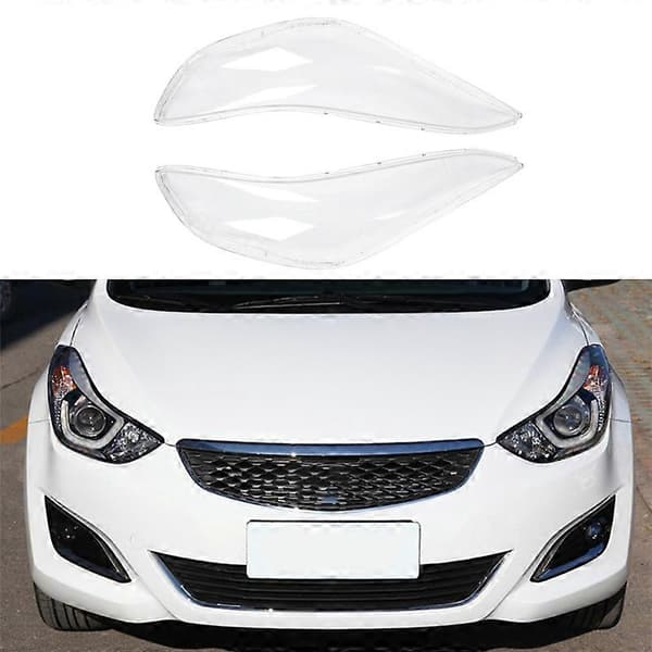 [LLC] Front høyre frontlyktlinse Bilutskiftning Auto Shell Cover for Hyundai Elantra 2012-2016 transparent Right