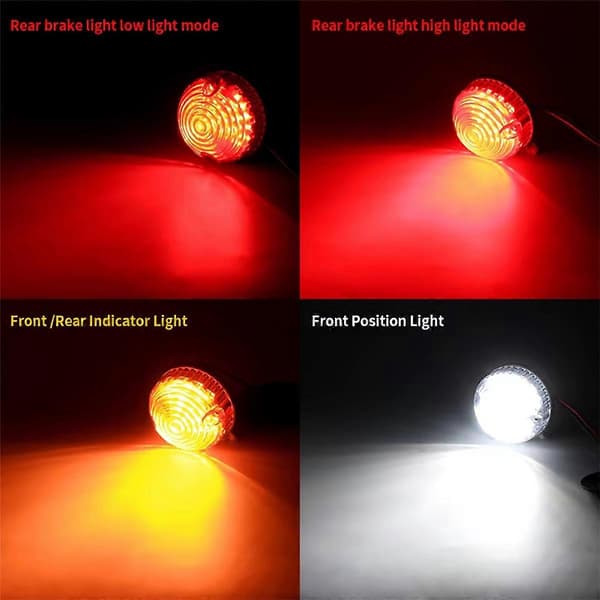 LED baklys, front- og bakindikator, blinklys, sidemarkeringslampekit for Land Rover Defender As shown