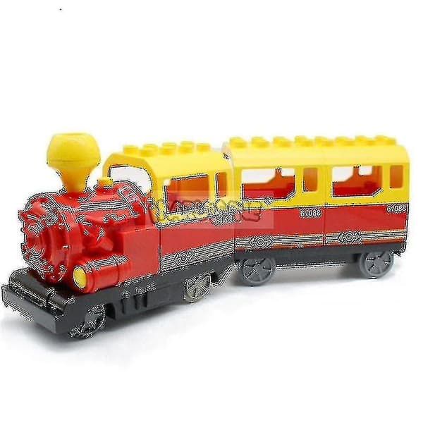 Batteridriven Duplo-tågbyggstenar Utbildningsspel Leksak Ty Blue