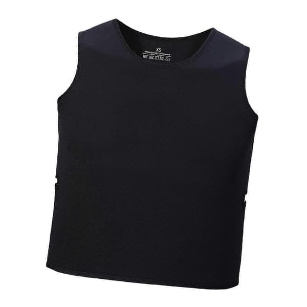 [LLC]Thnsory Vest Sensorisk kompressionsvest, tætsiddende, til humørregulering, ærmeløs, sensorisk vest Black