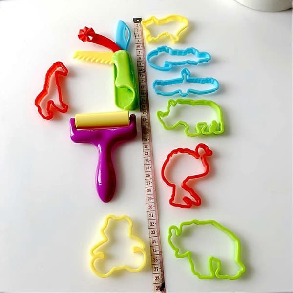 [LLC] Lerverktygssats Barn Lätt Lera Form Plastilina Formning 45 delar Assorted