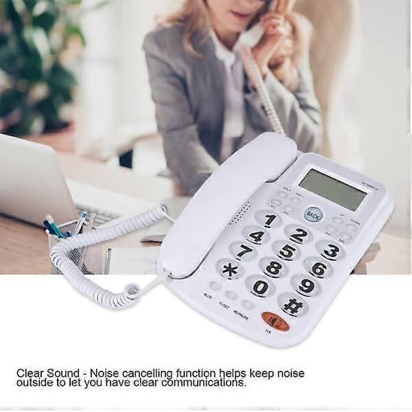 Sladdtelefon med telefonsvarare, sladdtelefon med nummerpresentatör, högtalartelefon för