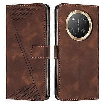 [LLC] Case for Honor Magic 7 Lite Protective Flip Soft PU Leather Phone Cover Compatible with Honor Magic 7 Lite - Brown Brown