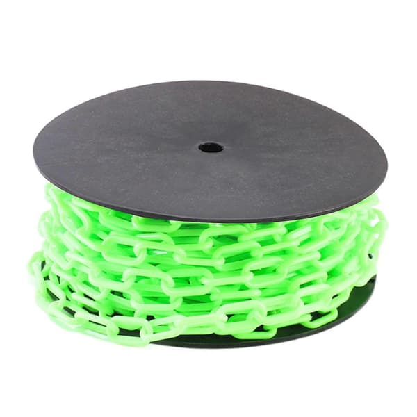 [LLC]Thgh Visibility Safety Barrier Chain PP Plastic Easy Cut Caution Security for Parking Driveway Events Bright