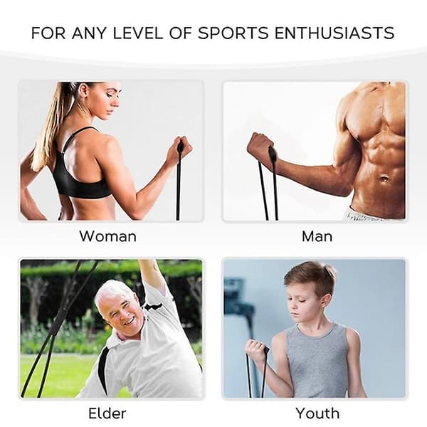 [LLC] Motståndsband Träningsutrustning Gym Dragrep 8-ords bröstexpander A