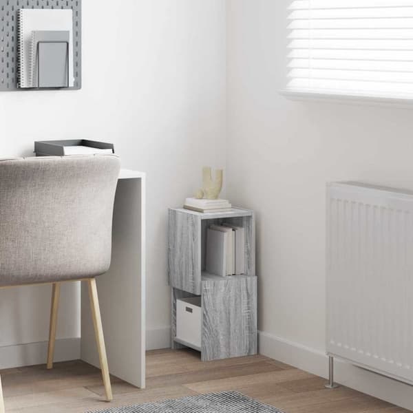 [LLC] Corner Cabinet Grey Sonoma 25.5x25x55cm Engineered Wood 500