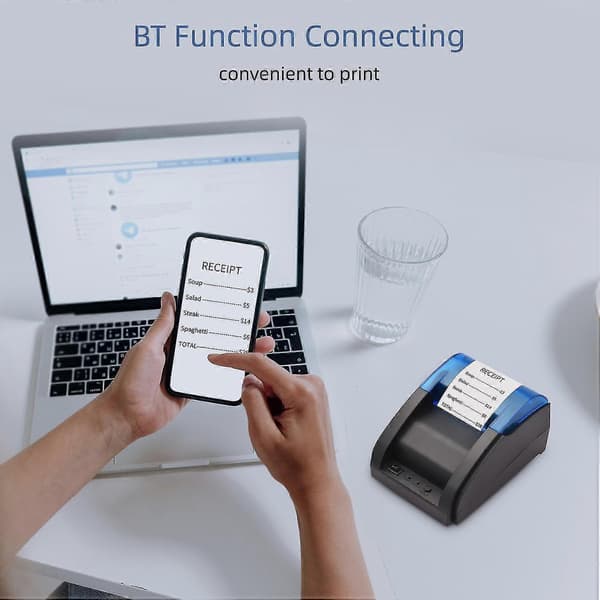 [LLC]Thmm Termisk Kvitteringsprinter med USB- og Bluetooth-forbindelse til POS