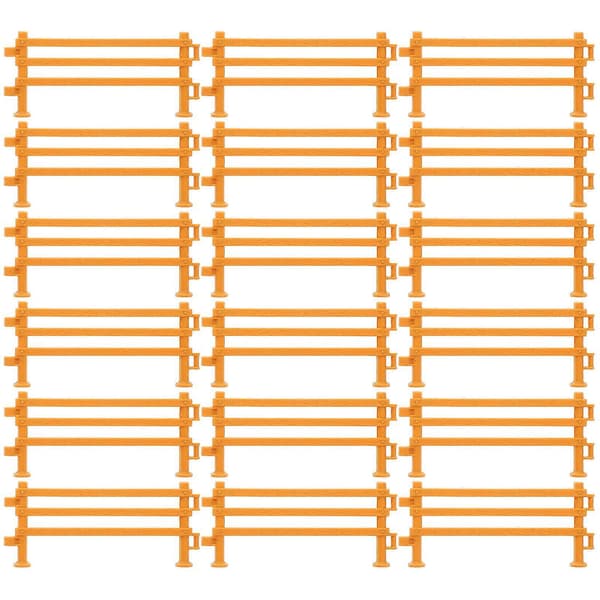 [LLC] Mini Låvegjerde 100 Stk Lekesett Porter Gjerder For Barn Gul Slitesterk 9Cm